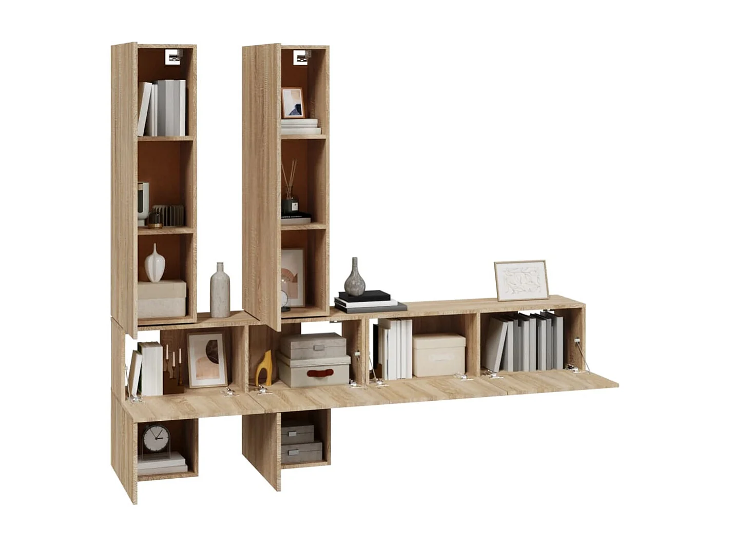 Mobile TV sospeso Rovere Sonoma in Legno Multistrato CFW20141