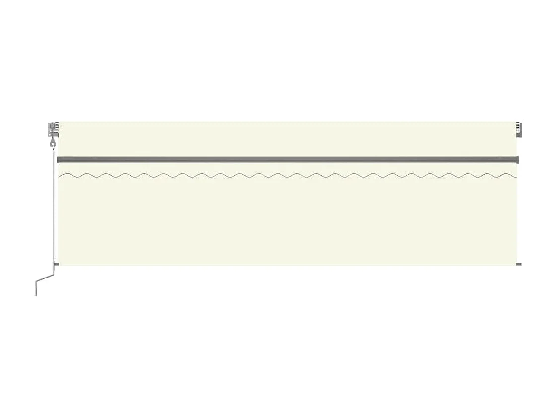 Tenda Automatica con Parasole Sensore Vento e LED 5x3 m Crema FECD320492