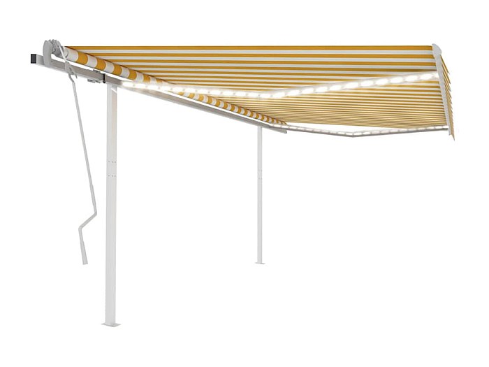 Maison Exclusive - Tenda Retrattile Manuale con LED Antracite/ Bianco