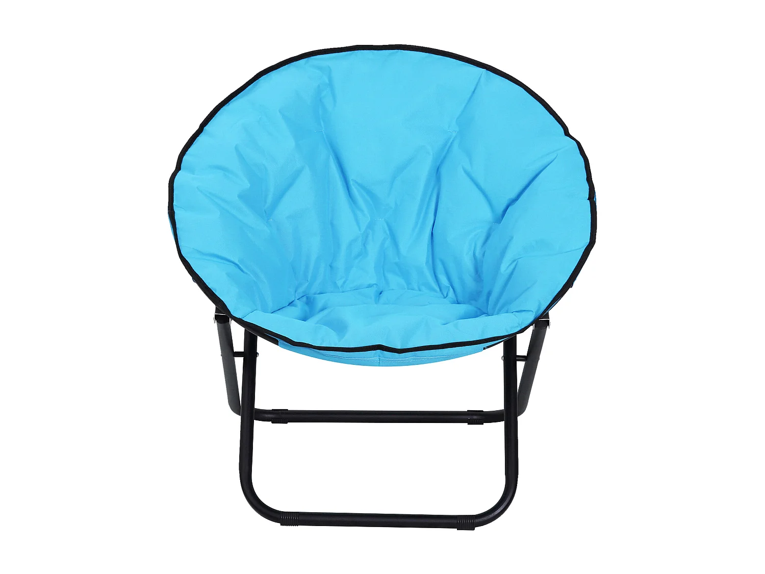 Loveuse fauteuil rond de jardin fauteuil lune papasan pliable grand confort 80L x 80l x 75H cm grand coussin fourni oxford bleu