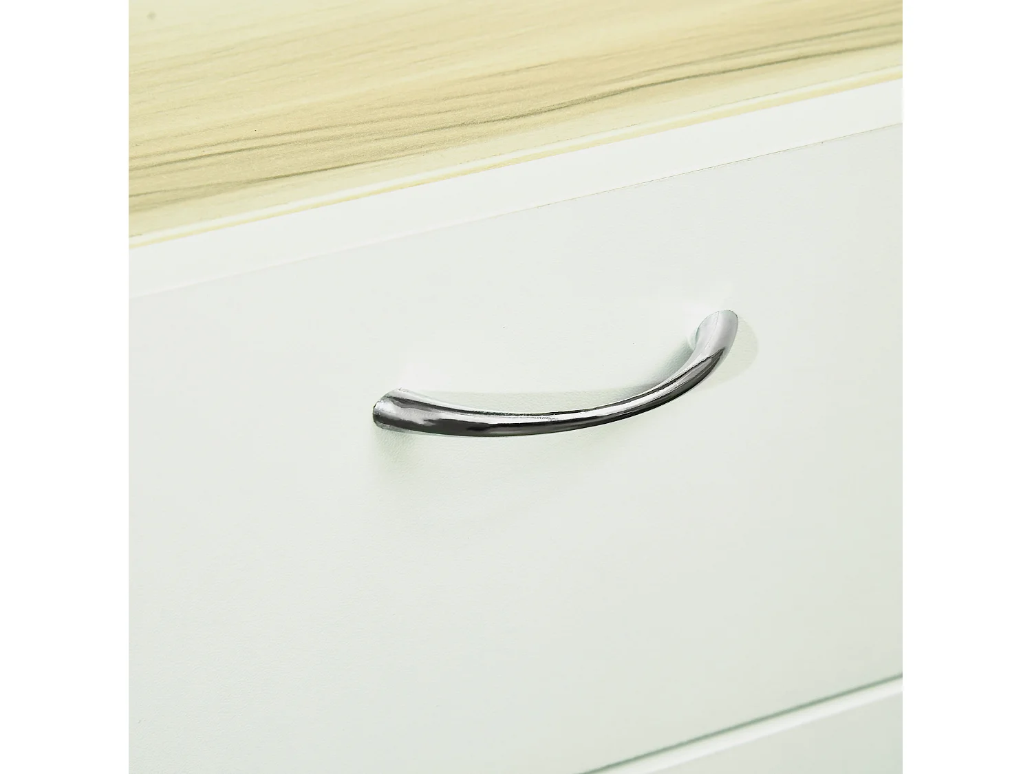 HOMCOM Armoire de cuisine contemporaine rangement- buffet haut - 5 portes, 1 tiroir, 3 niches - 102 x 48 x 180 cm