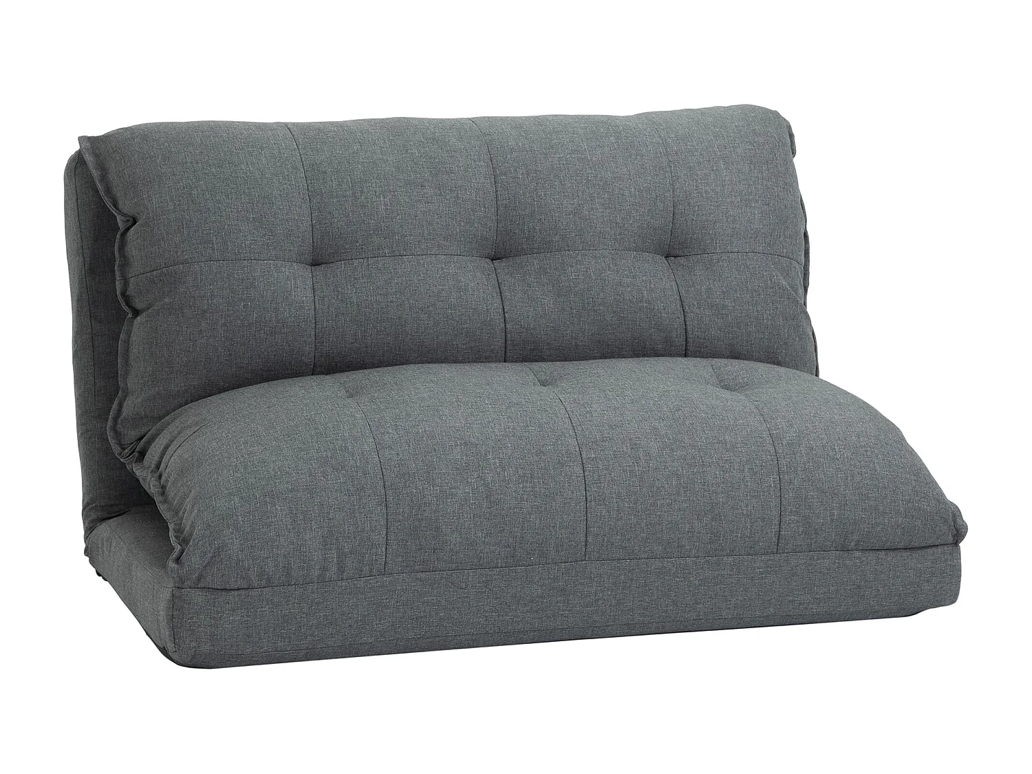 Chauffeuse - matelas d'appoint pliant - fauteuil convertible - inclinaison dossier réglable 13 positions - tissu lin gris