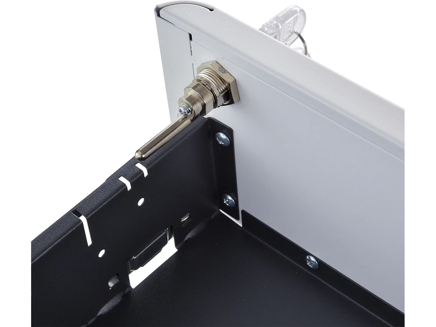 Caisson de bureau rangement bureau sur roulettes 3 tiroirs coulissants verrouillables trieur à dossiers dim. 39L x 48I x 59H cm acier blanc