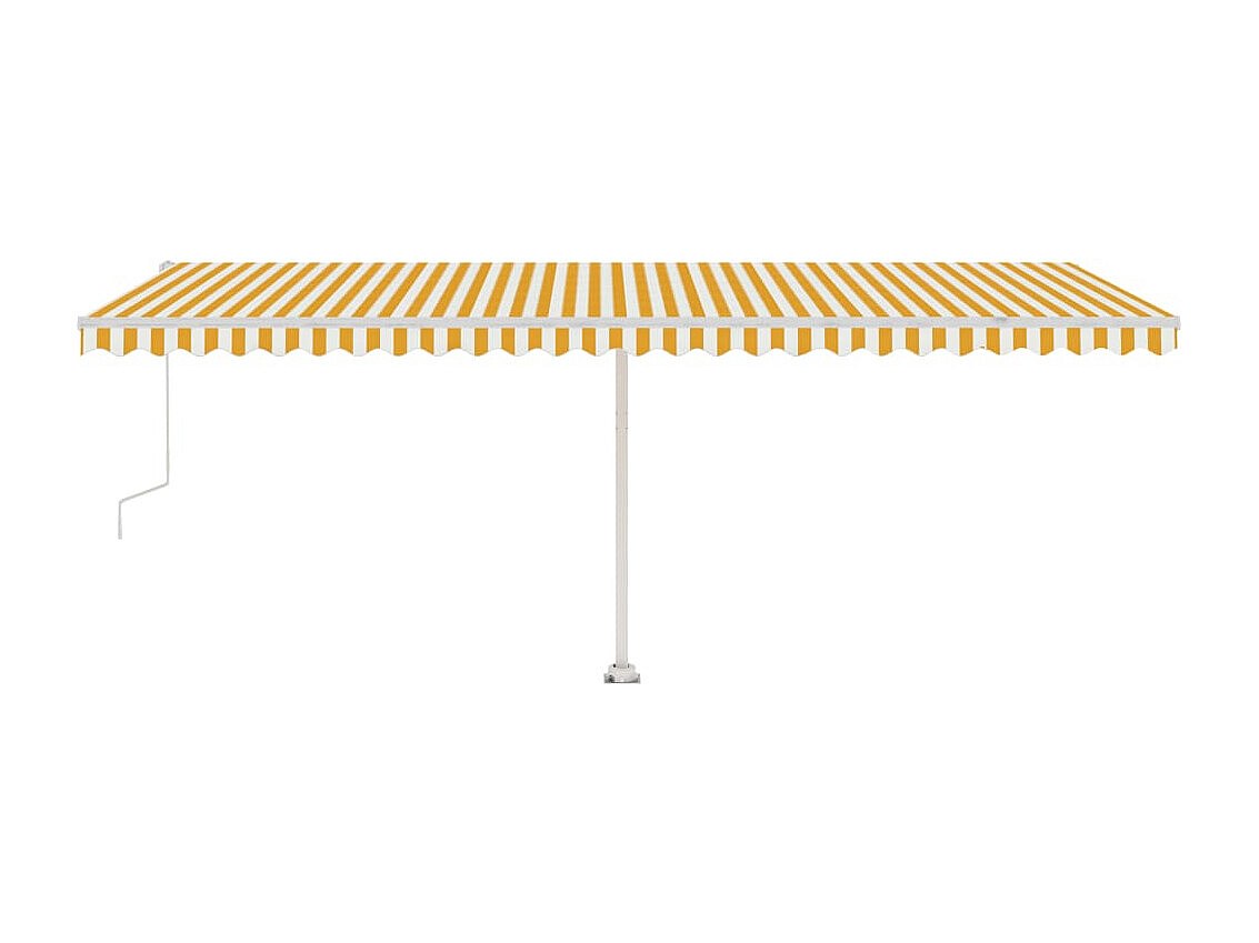 Tenda Da Sole | Tendalino Parasole Retrattile Blu E Bianca 4,5x3 M Tessuto E Alluminio CFW62610 - Foto 7