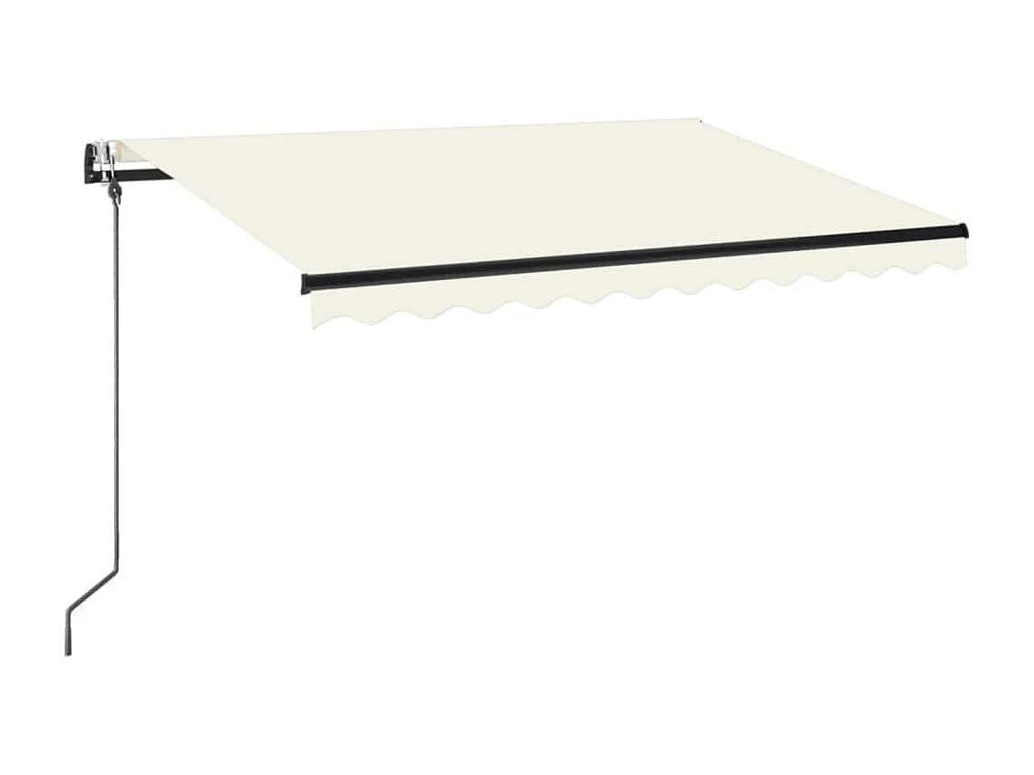 Tenda Automatica con Sensore Vento e LED 350x250 cm Crema FECD883727