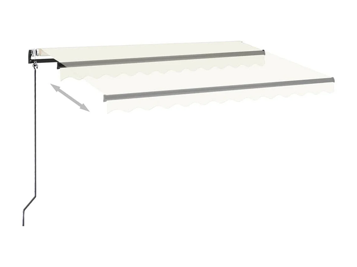 Tenda Automatica con Sensore Vento e LED 350x250 cm Crema FECD883727