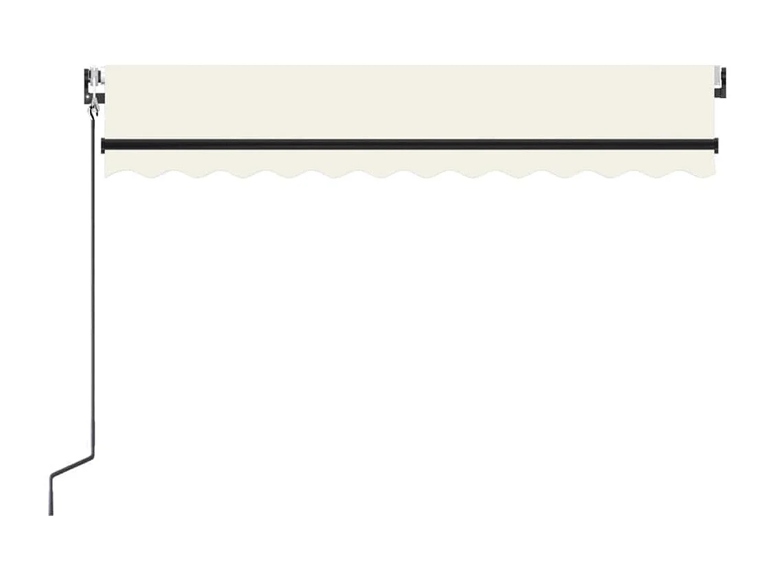 Tenda Automatica con Sensore Vento e LED 350x250 cm Crema FECD883727