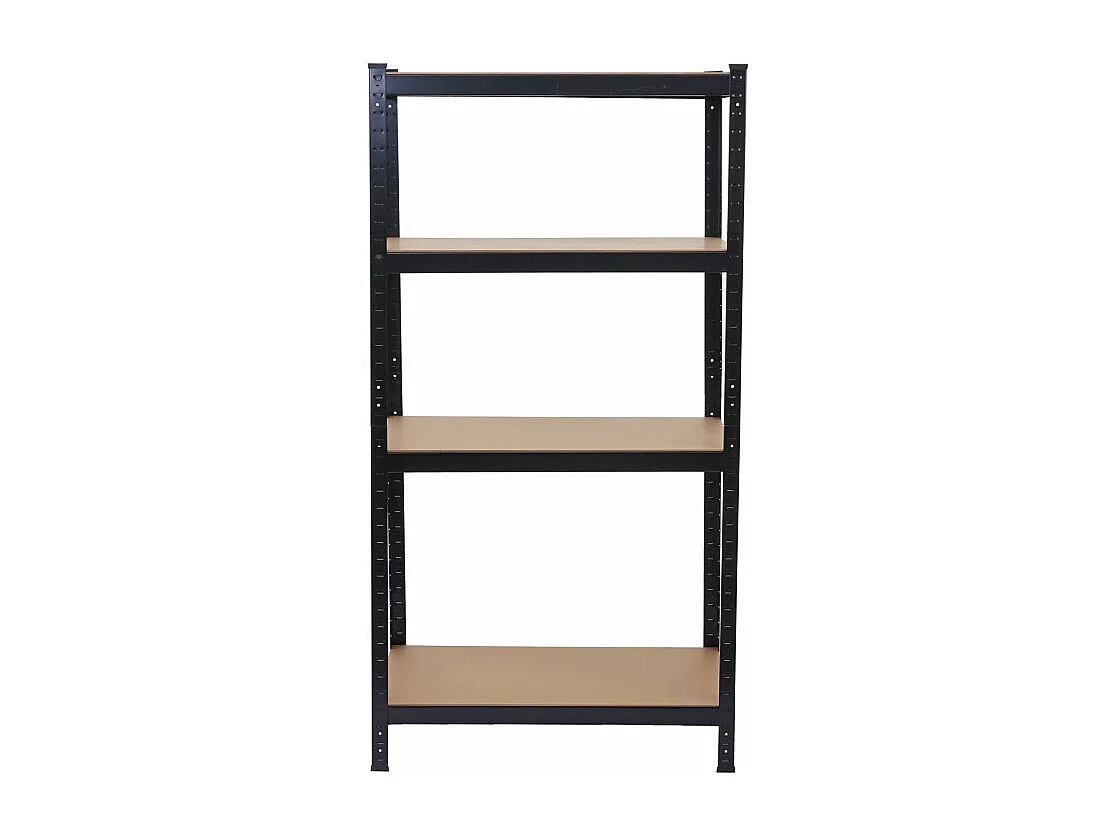 Étagère pour charges lourdes HWC-D67, 160x80x40cm, charge 320kg + 6x panier de rangement HWC-C21 - noir