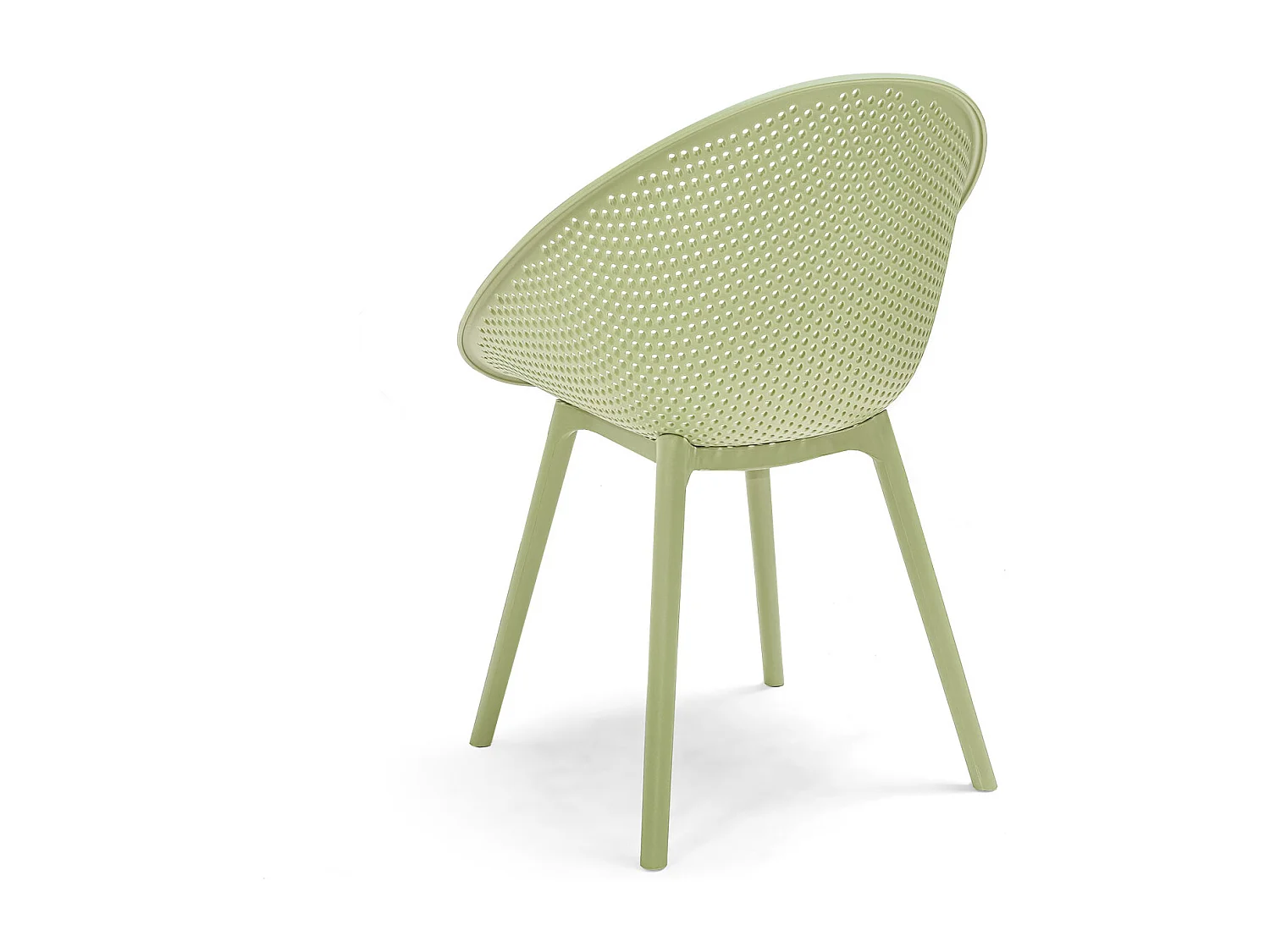 Cuba - Lot de 4 chaises en PP style moderne pour intérieur design - couleur verte