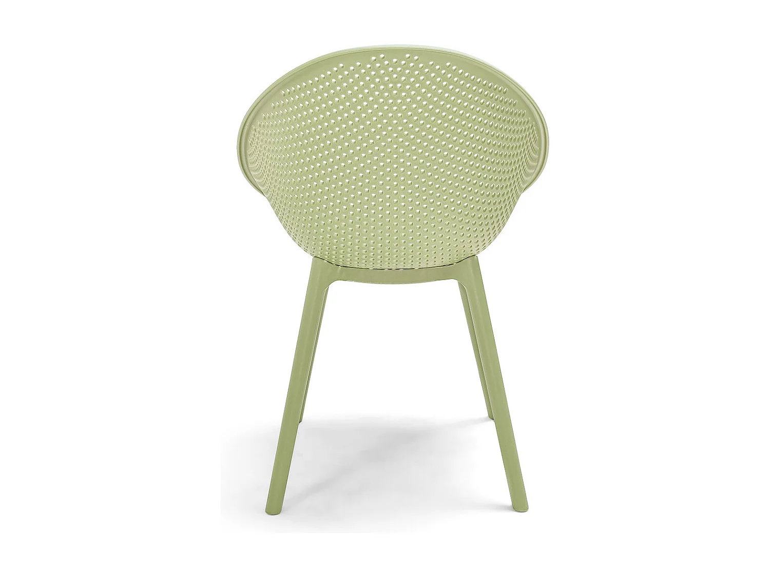 Cuba - Lot de 4 chaises en PP style moderne pour intérieur design - couleur verte