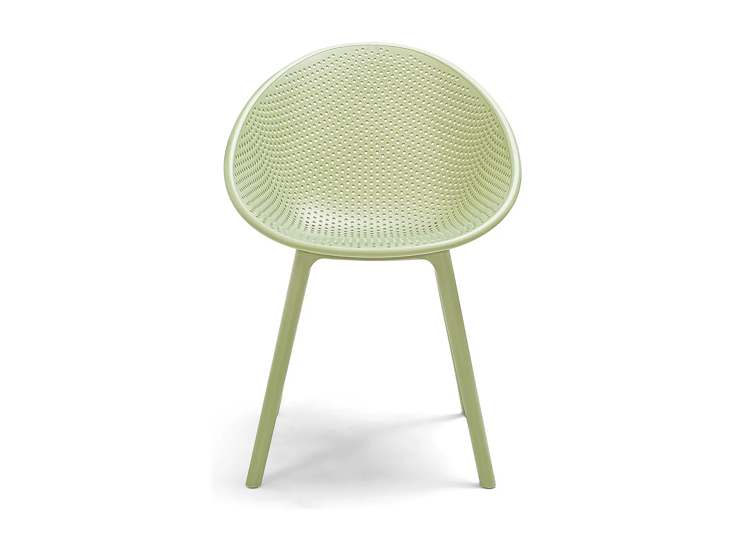 Cuba - Lot de 4 chaises en PP style moderne pour intérieur design - couleur verte