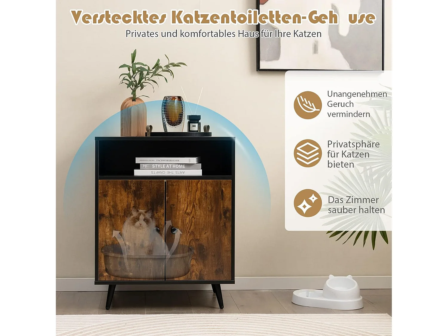 Beistelltisch mit Doppeltüren