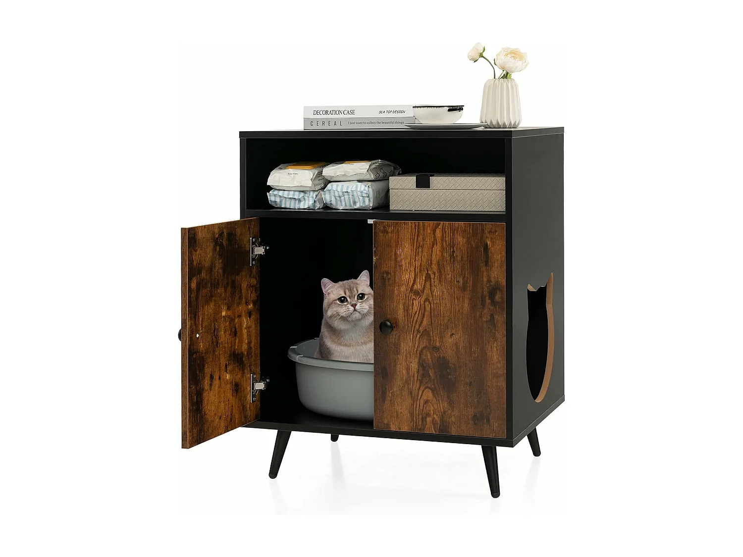 Beistelltisch mit Doppeltüren