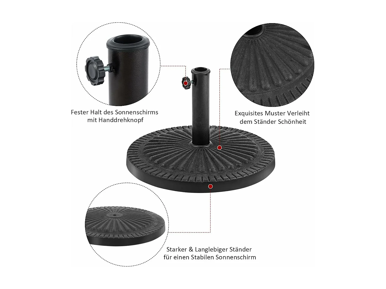 Sonnenschirmständer rund