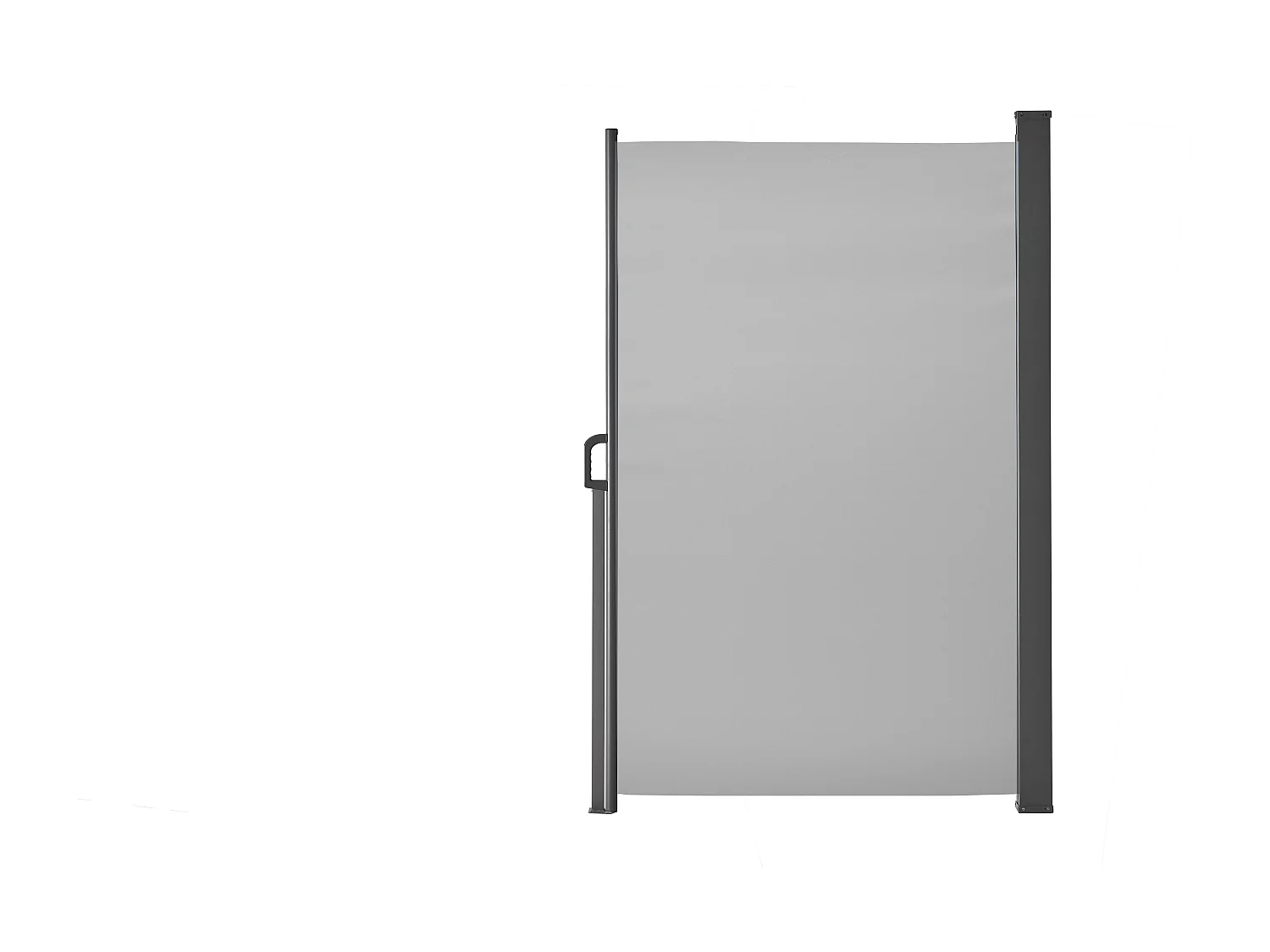 Brise-vent extensible - 190 x 300 cm - gris clair