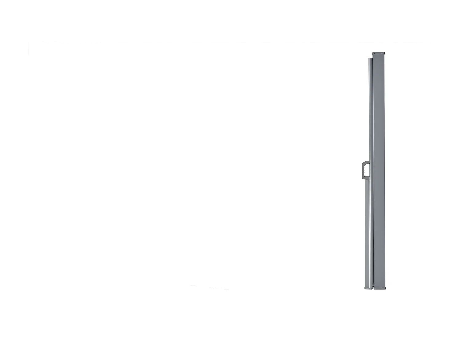 Uittrekbaar windscherm - 190 x 300 cm - antraciet