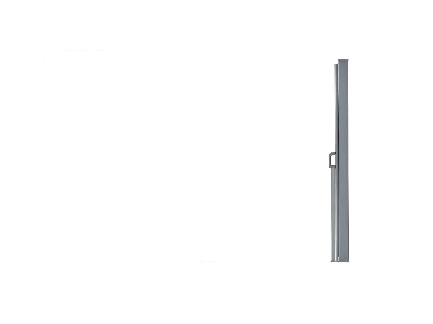Brise-vent extensible - 190 x 300 cm - anthracite
