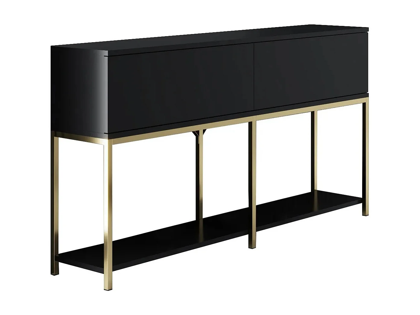Aparador Lord Negro dorado150x30x80 cm