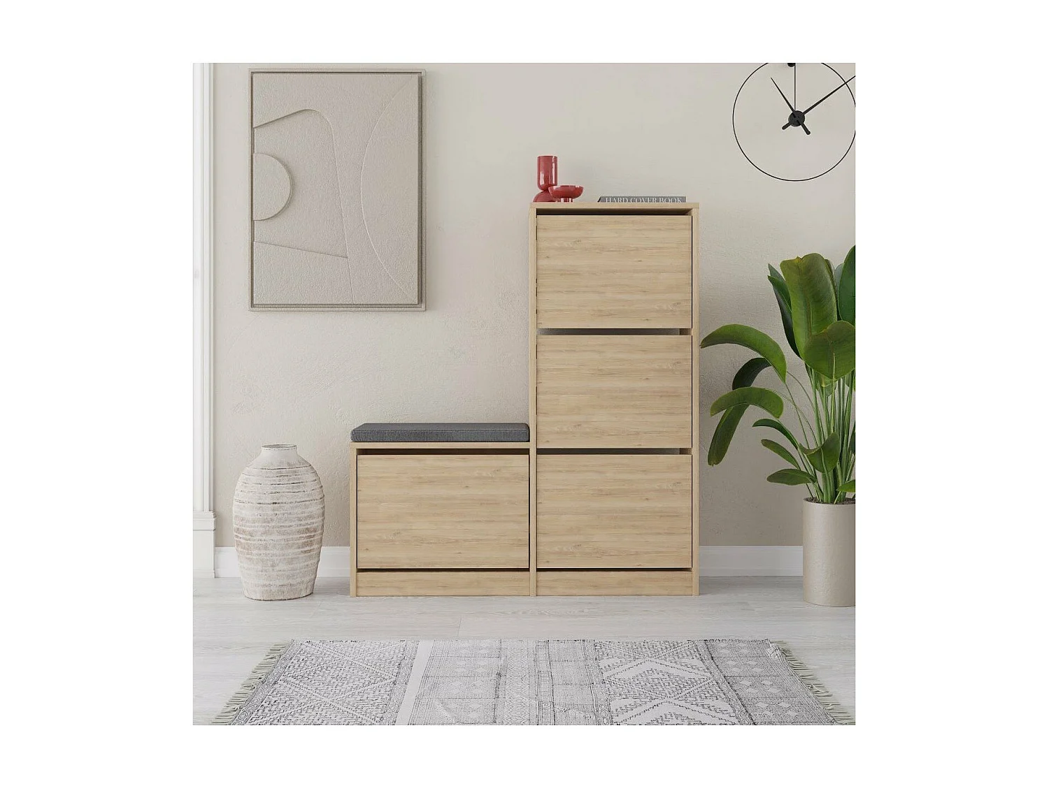 Schuhschrank 4 Türen L105 cm - Dude