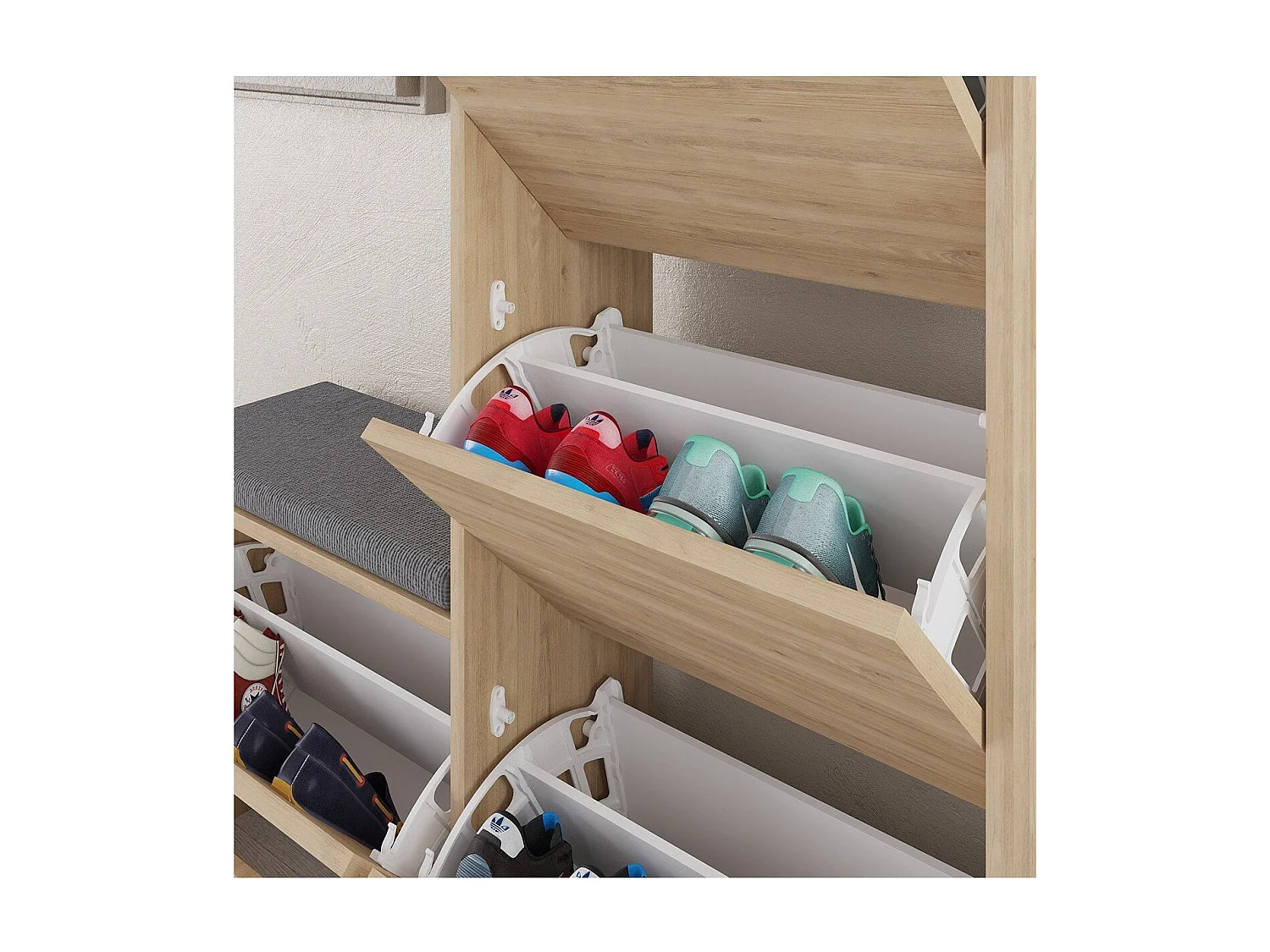 Schoenenkast 4 deuren L105 cm - Dude