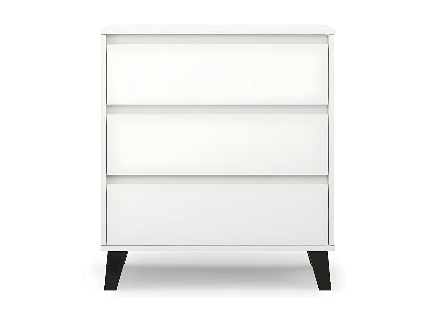 SONIA - Kommode mit 4 Schubladen skandinavischer Stil - 70x39x99.5cm - Aufbewahrungsmöbel - Eiche