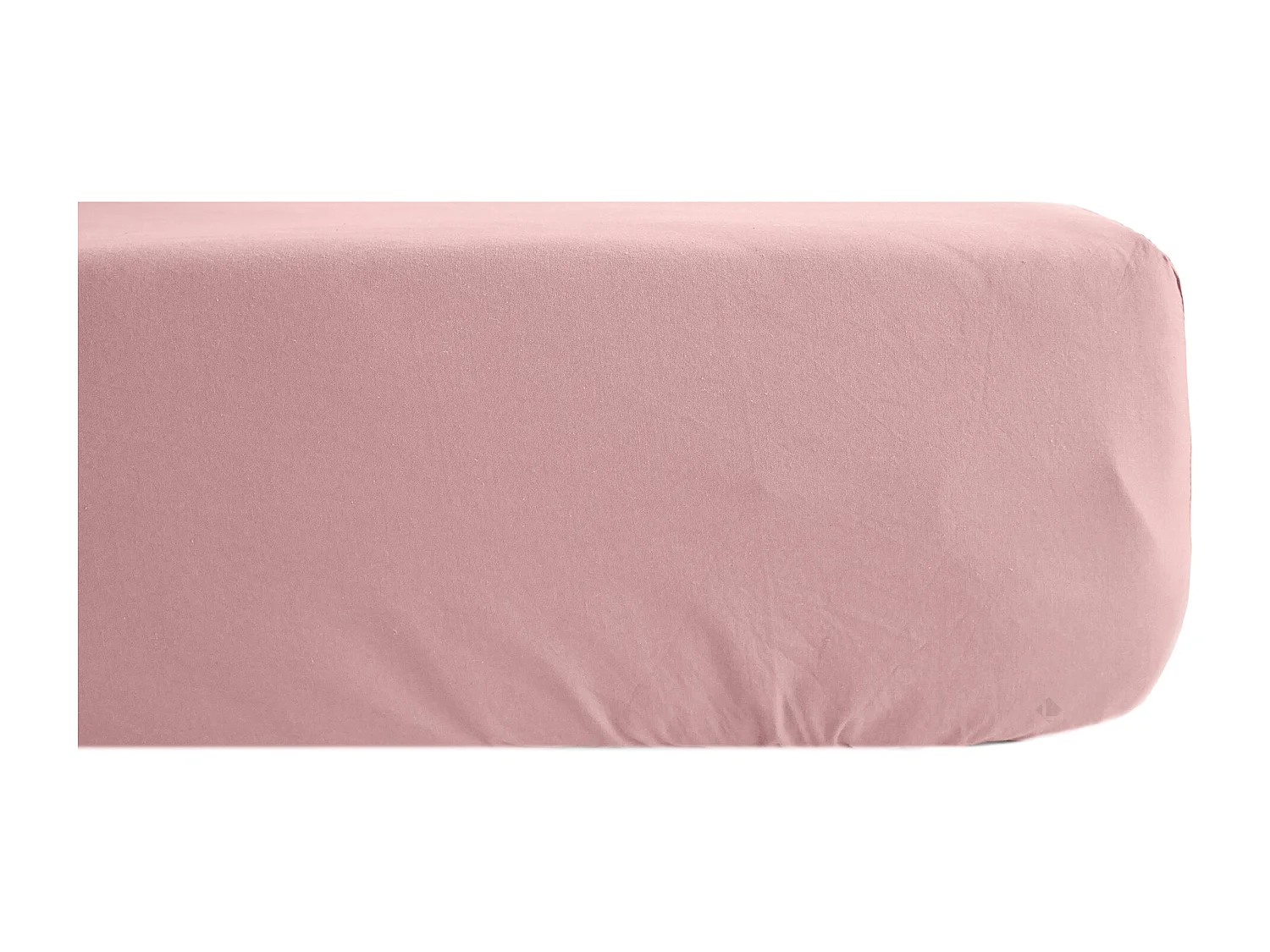 Drap housse uni 180x200 cm bonnet 35 cm percale de coton MANOIR Rose