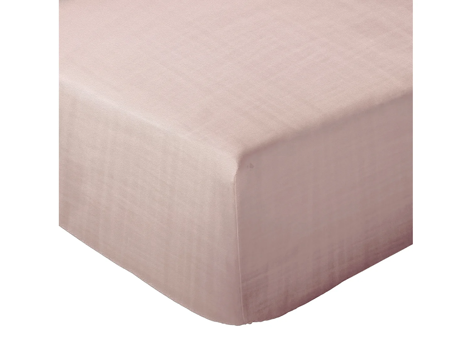 Drap housse MILOS mousseline de coton 140x200 cm bonnet 30 cm uni rose