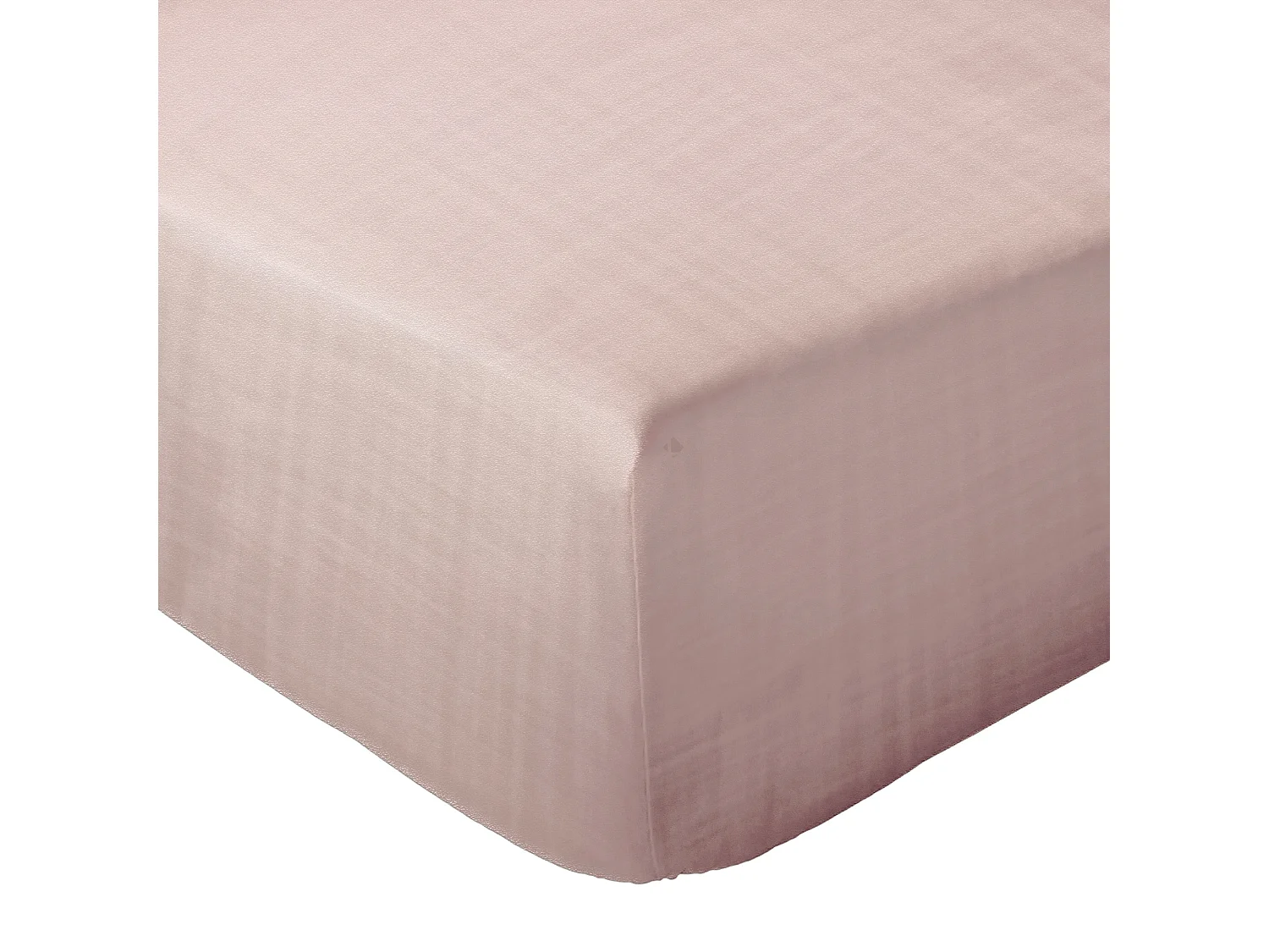Drap housse MILOS mousseline de coton 180x200 cm bonnet 30 cm uni rose