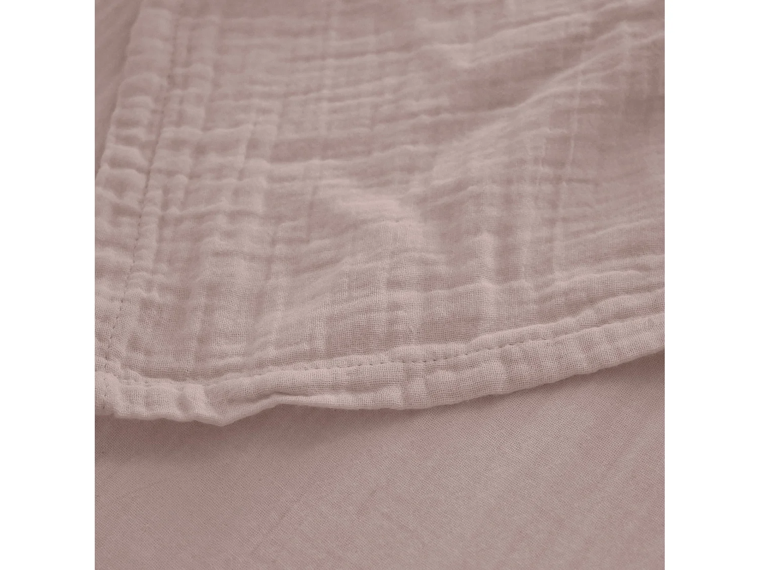 Drap plat 270x300 cm mousseline de coton MILOS rose