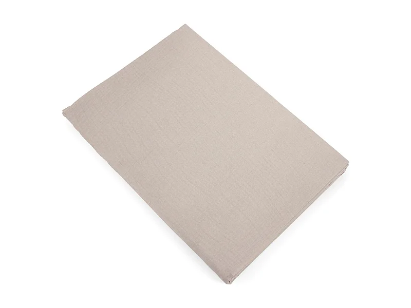 Drap plat 270x300 cm mousseline de coton MILOS beige naturel