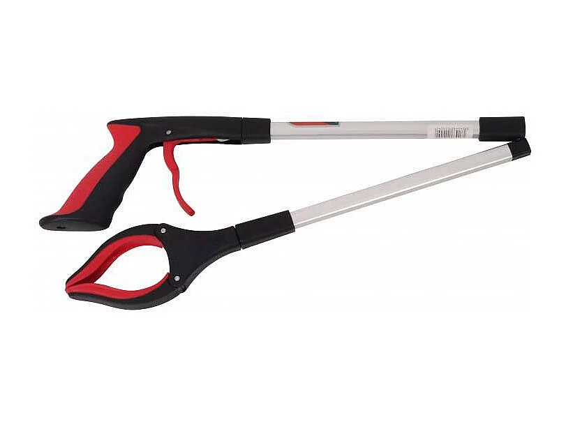 Pince à déchets pliante en plastique et aluminium