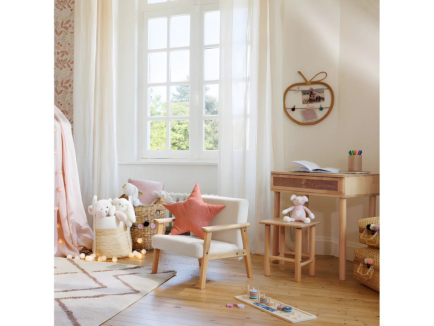 Tabouret pour Enfant en Bois naturel