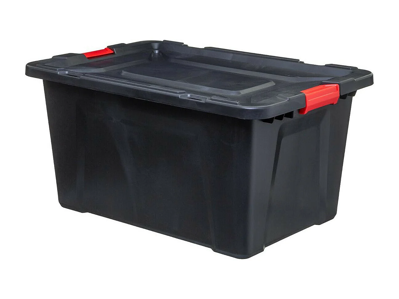 Boîte de rangement en polypropylène noir 100L fermeture par double clips