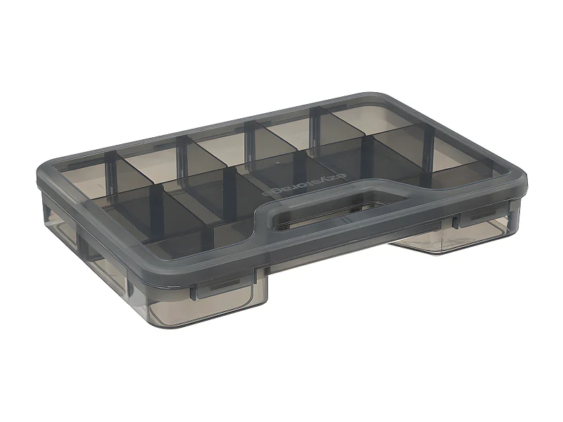 Boîte de rangement Organiseur 12 compartiments en polypropylène noir