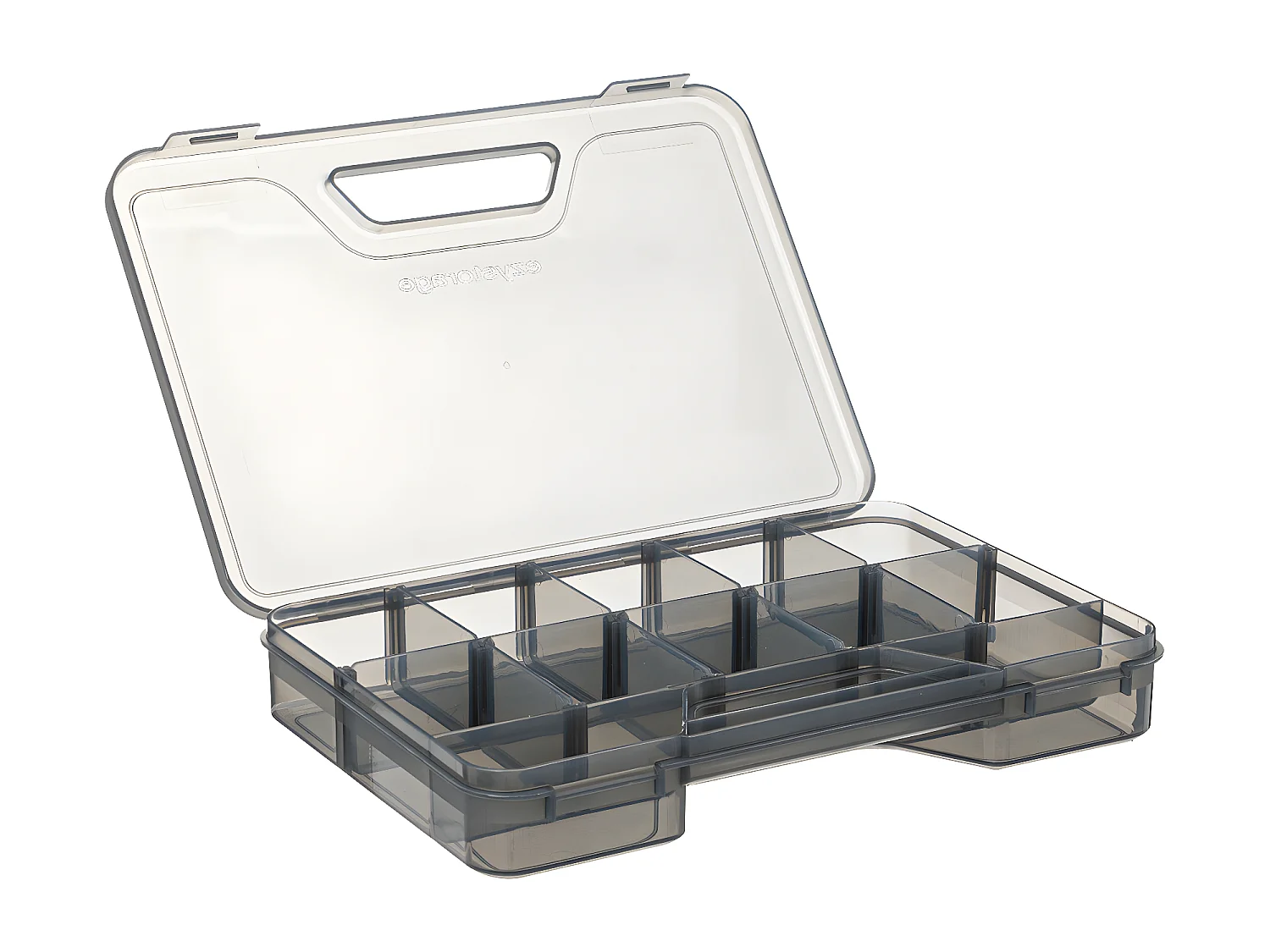 Boîte de rangement Organiseur 12 compartiments en polypropylène noir