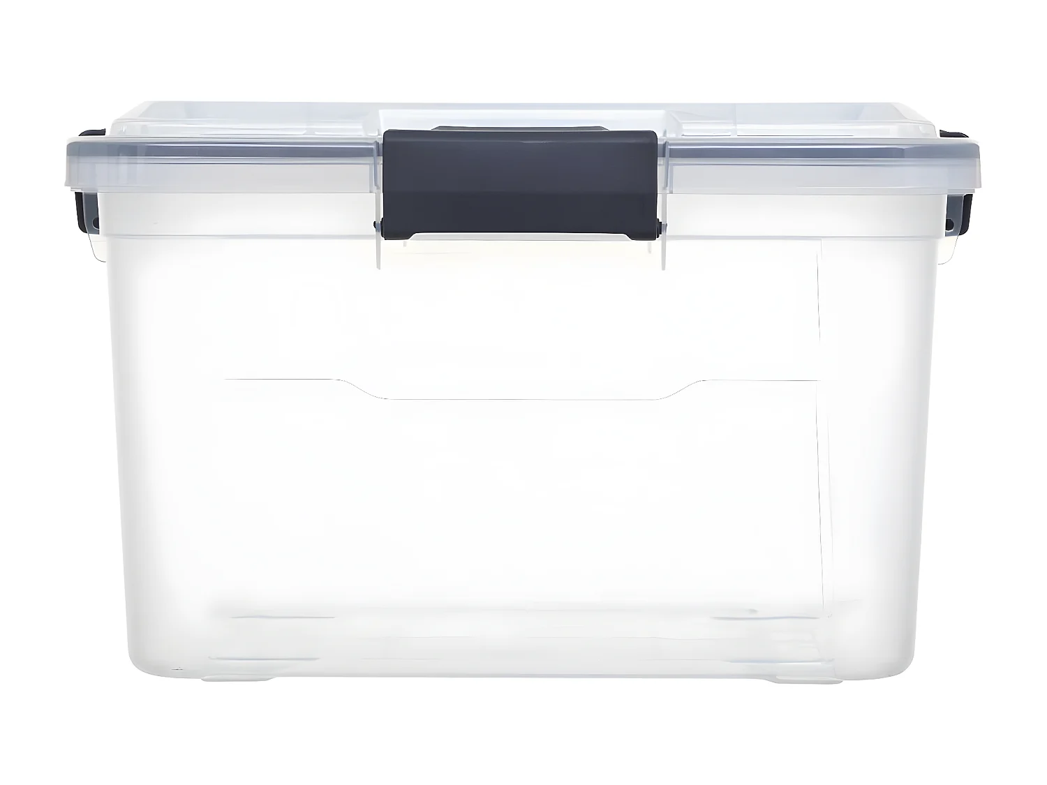 Boîte de rangement en polypropylène transparent 50L fermeture à clip