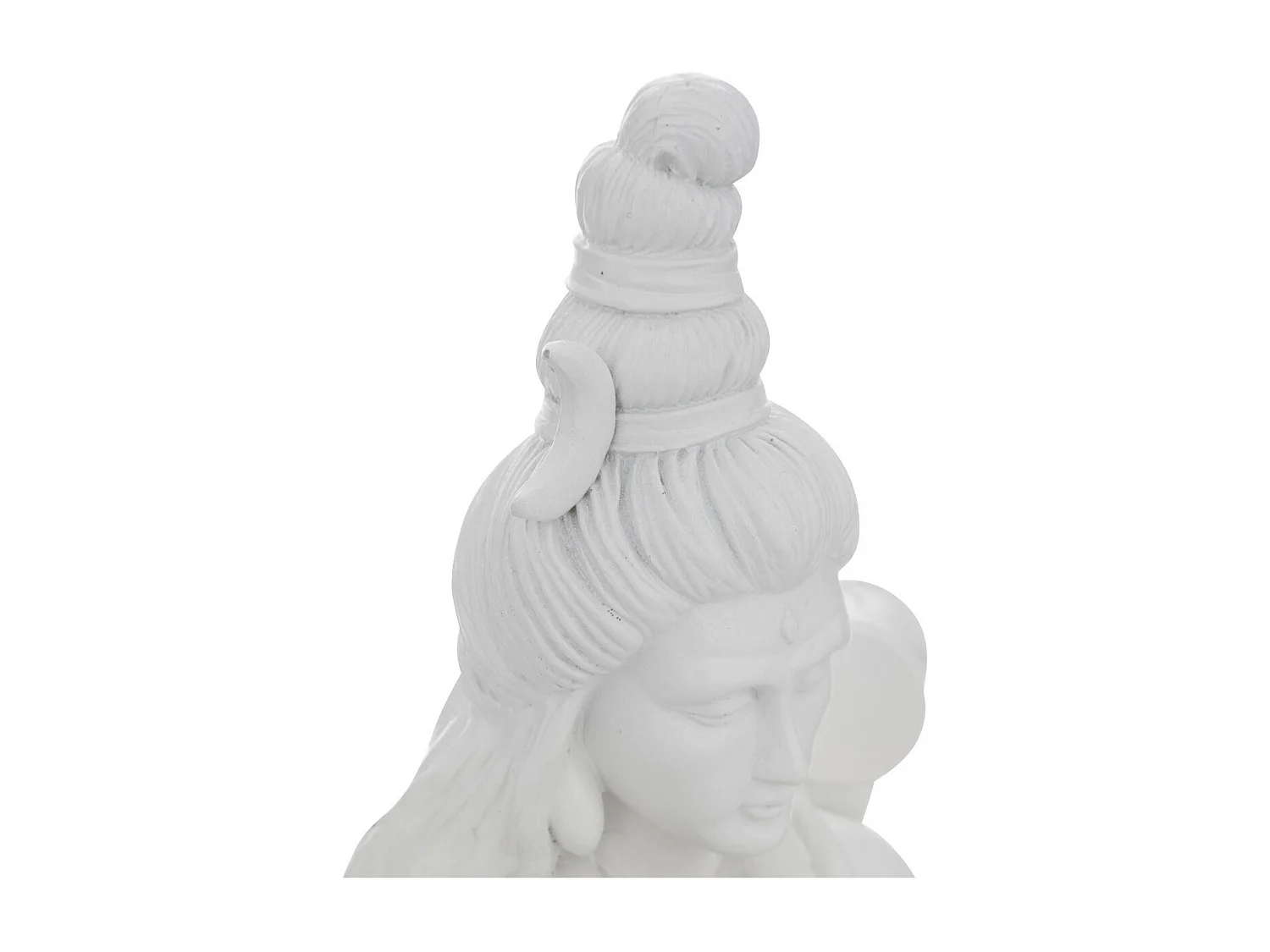 Objet déco Statue Shiva en résine Blanche H 28 cm