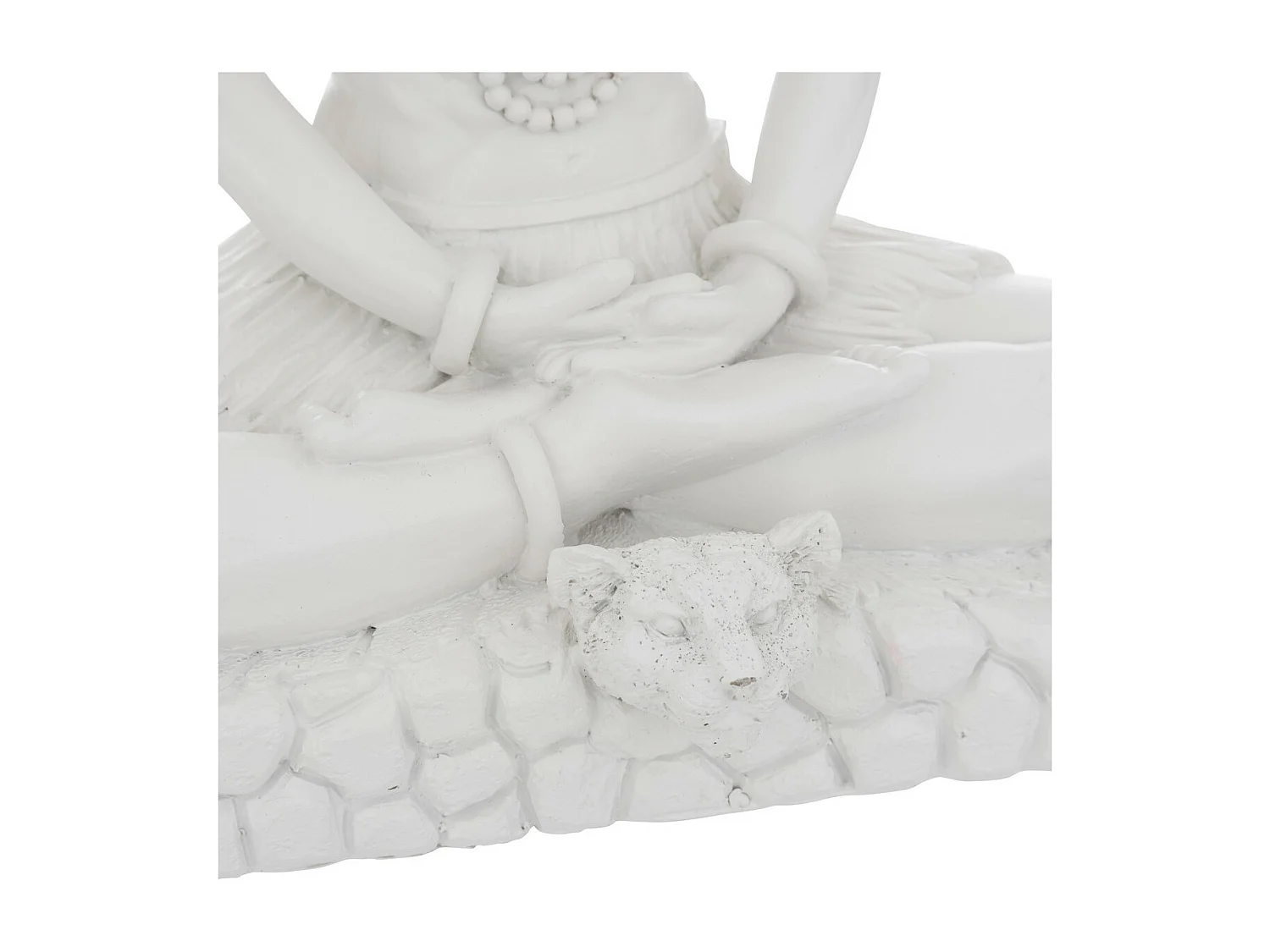 Objet déco Statue Shiva en résine Blanche H 28 cm