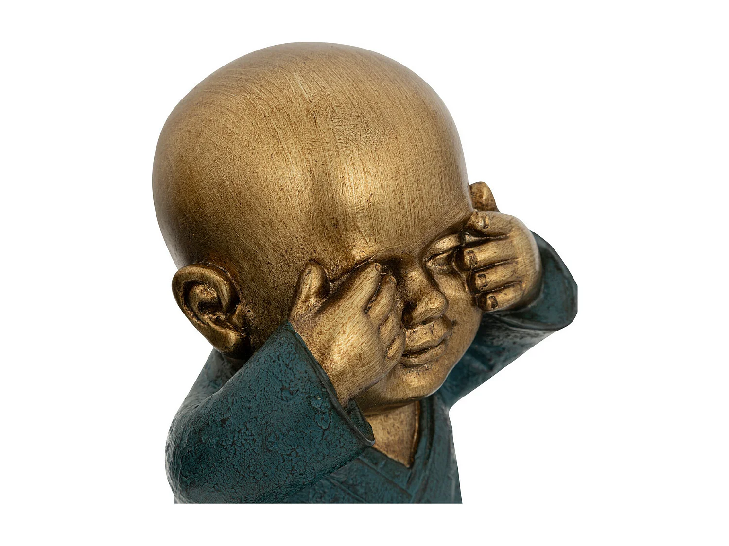 Set de 3 Statues Bouddha Sagesse H 21 cm