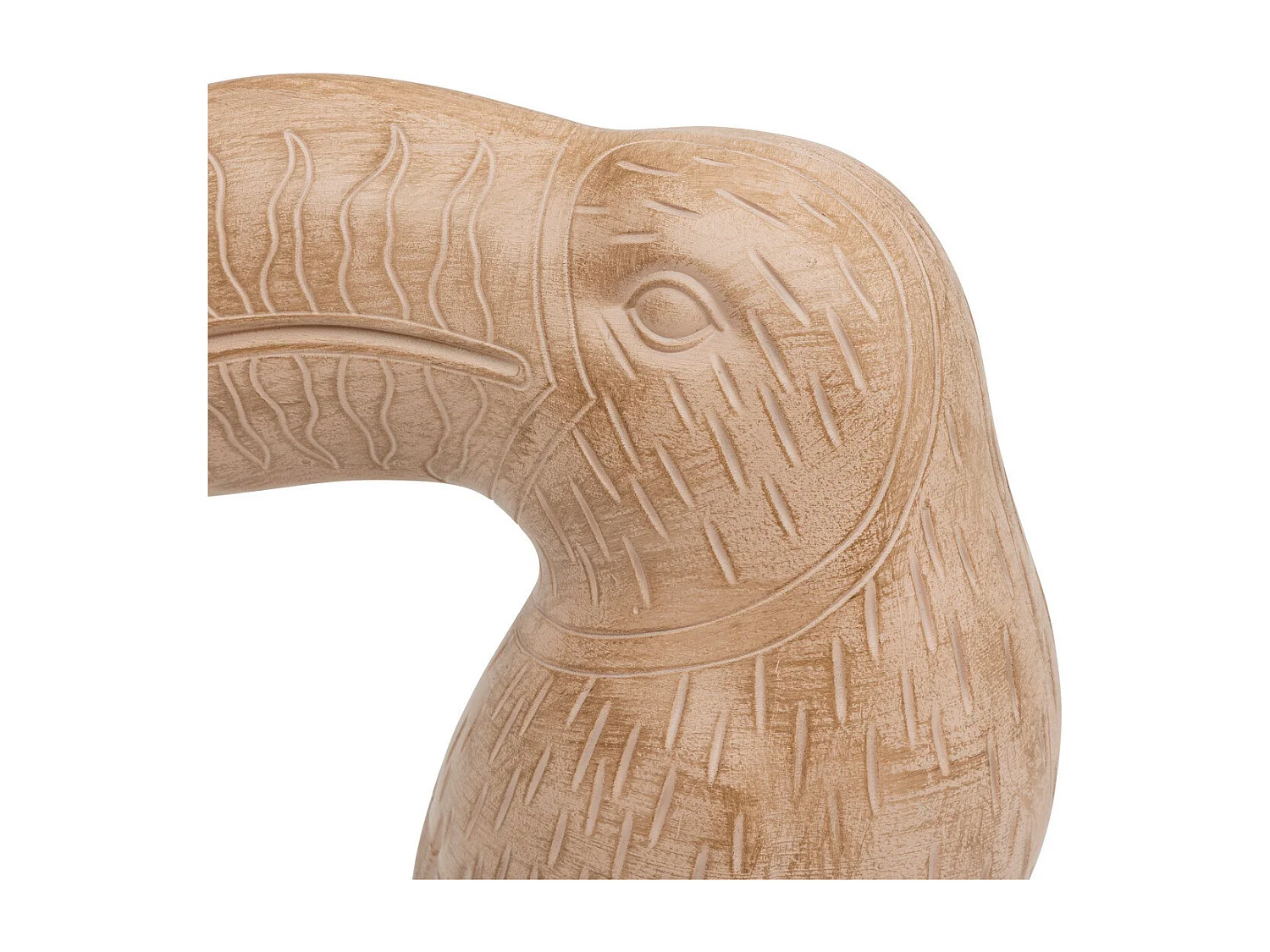 Objet déco Toucan en résine finiton effet bois H 30 cm