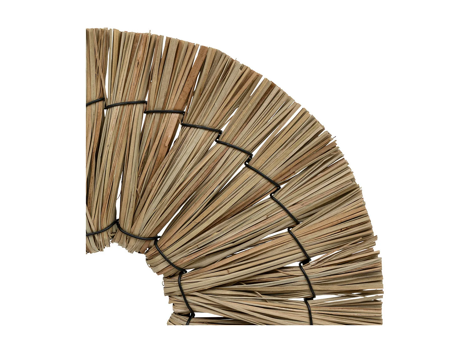 Objet déco Soleil en raphia et métal H 31 cm