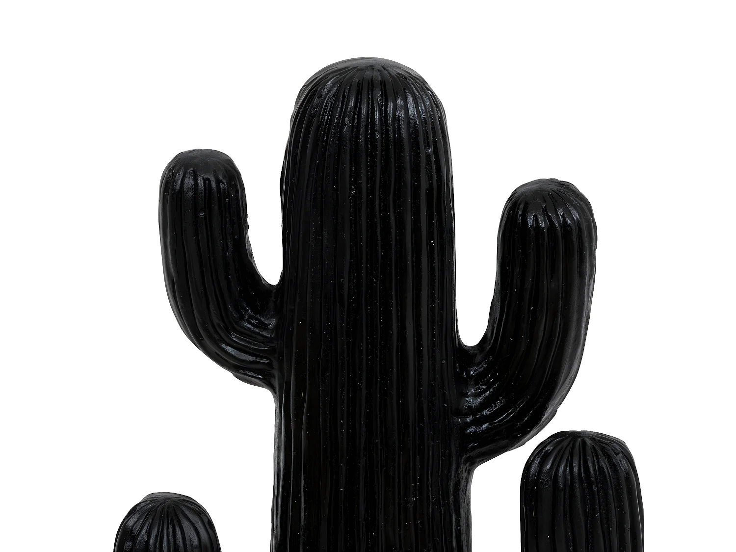 Objet déco Cactus Noir en magnésie H 38 cm