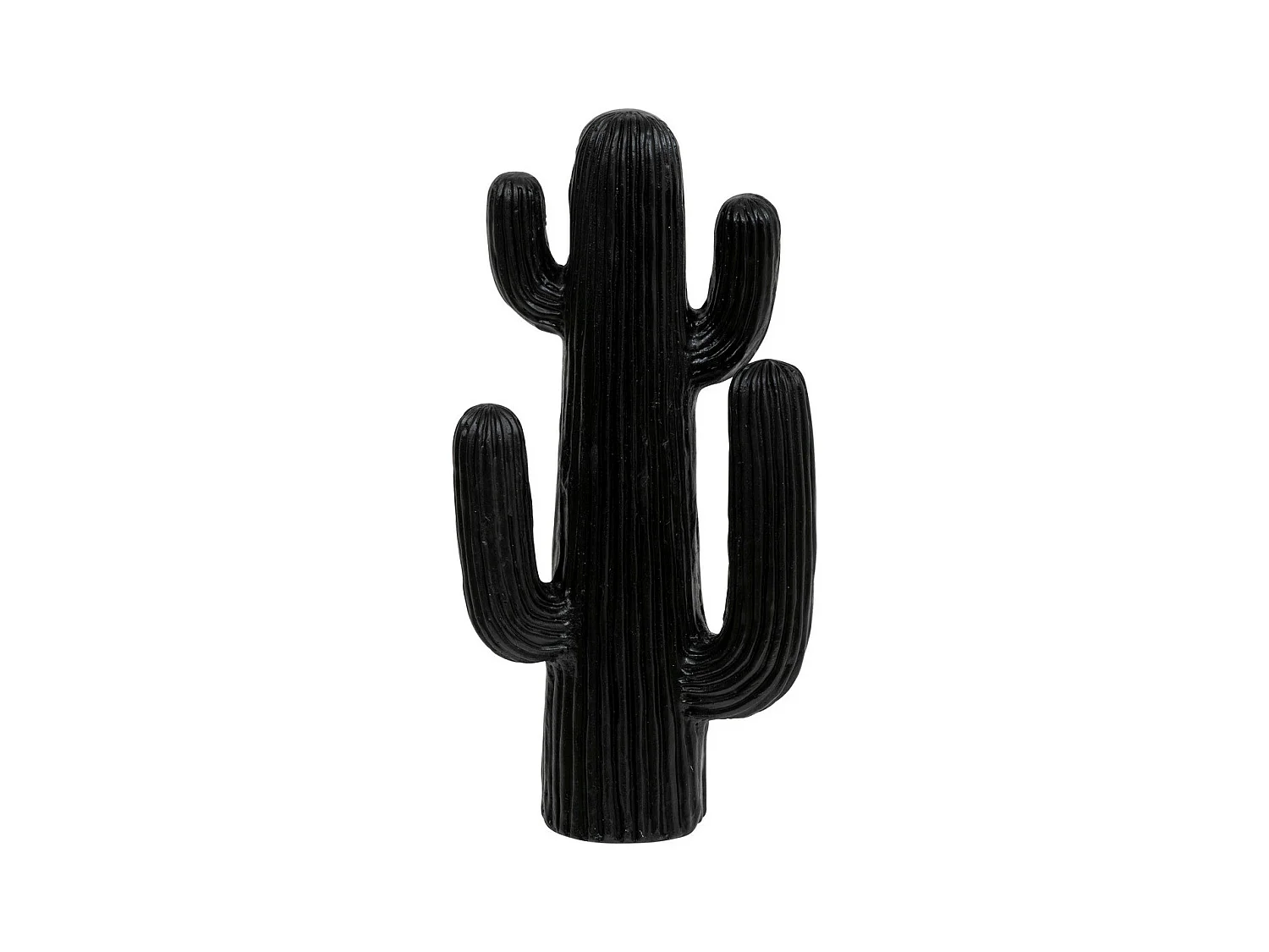 Objet déco Cactus Noir en magnésie H 38 cm
