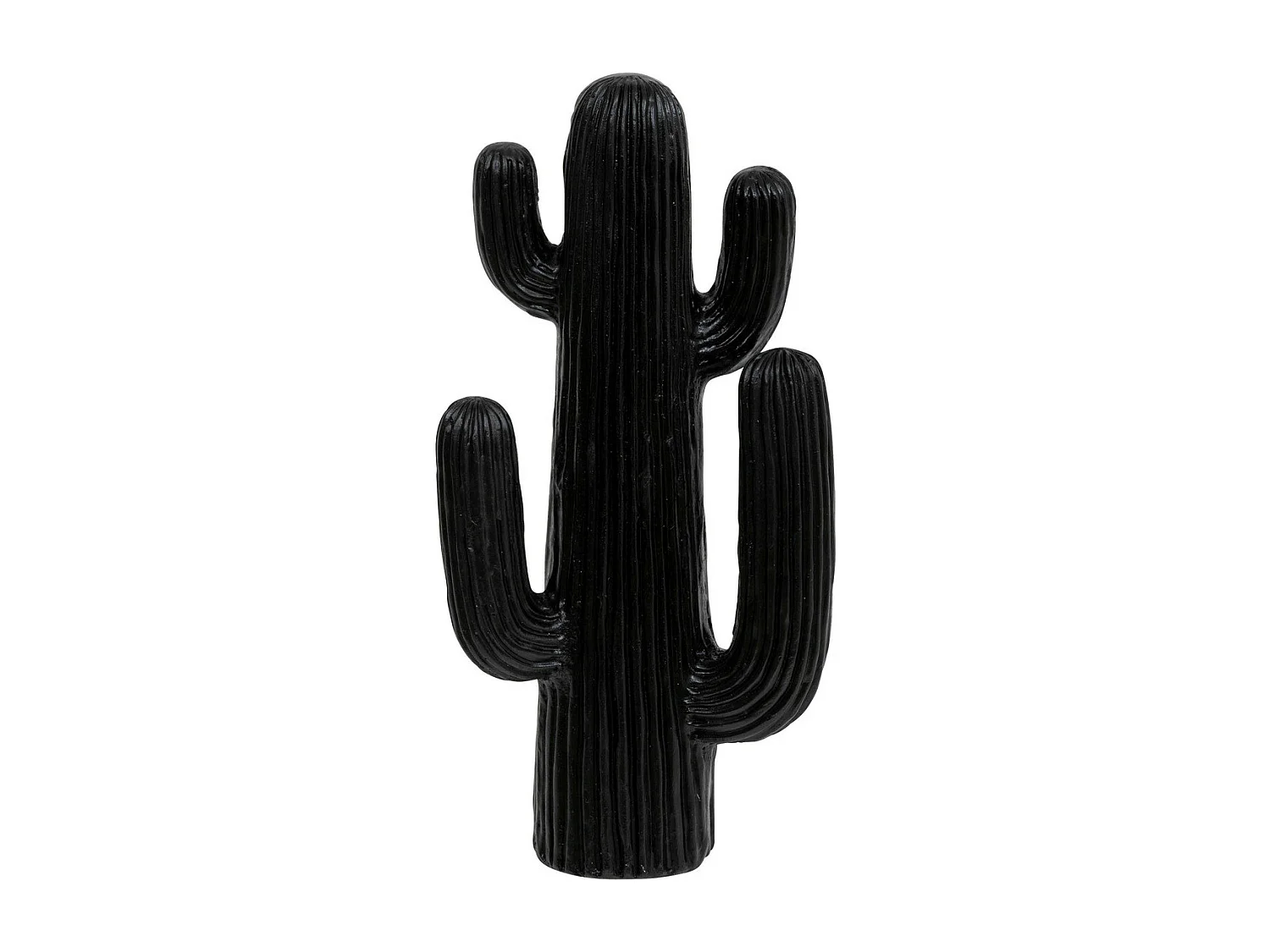 Objet déco Cactus Noir en magnésie H 38 cm
