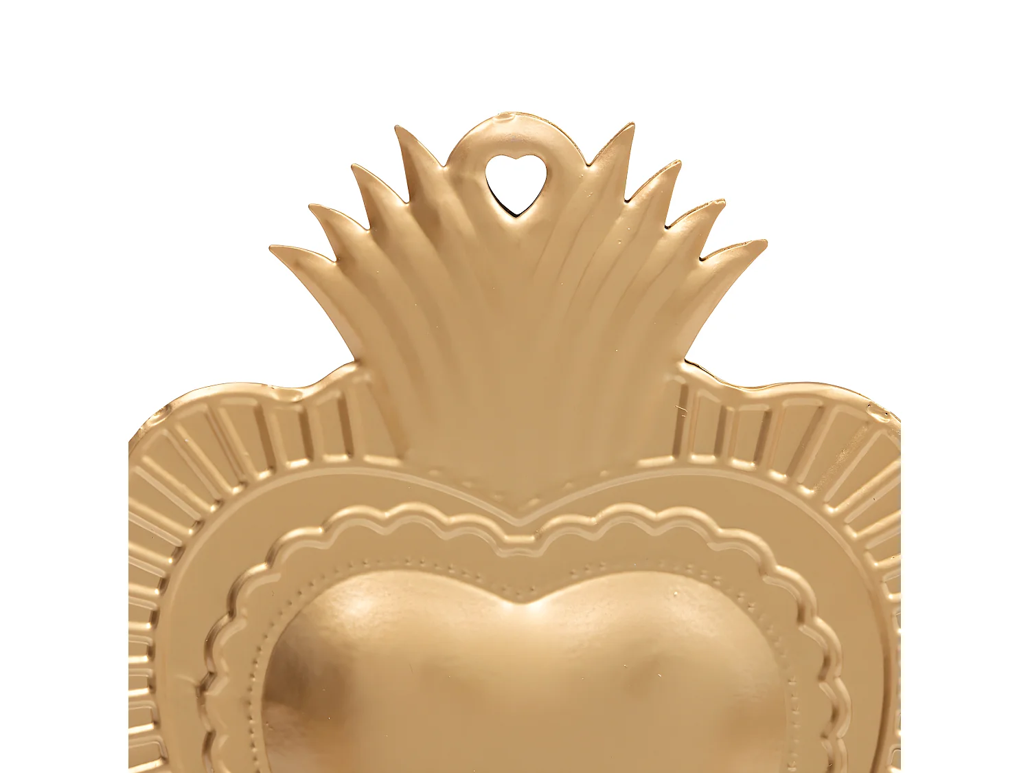 Déco à poser Coeur sur pied en métal doré H 35 cm