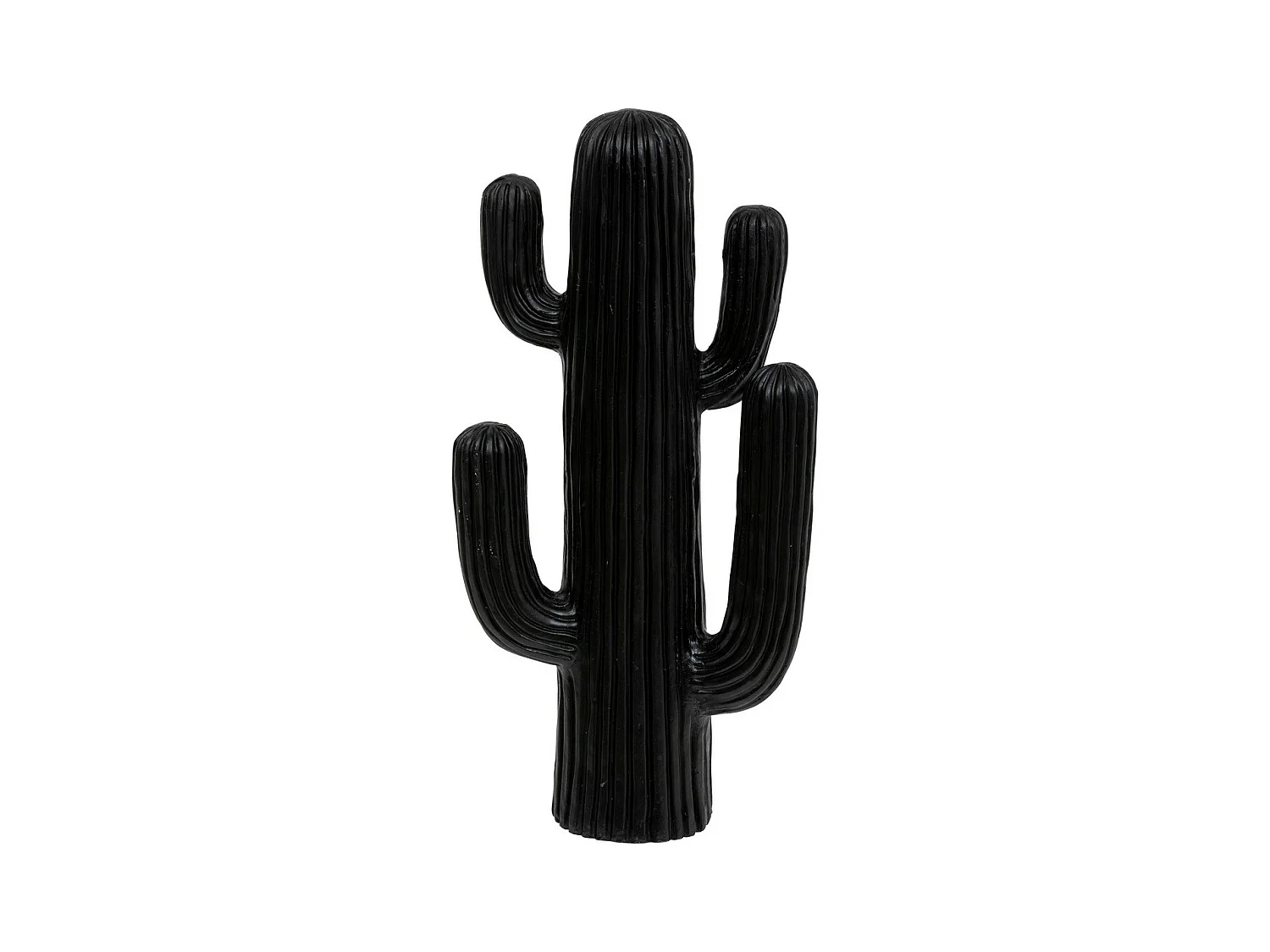 Objet déco Cactus Noir en magnésie H 57 cm