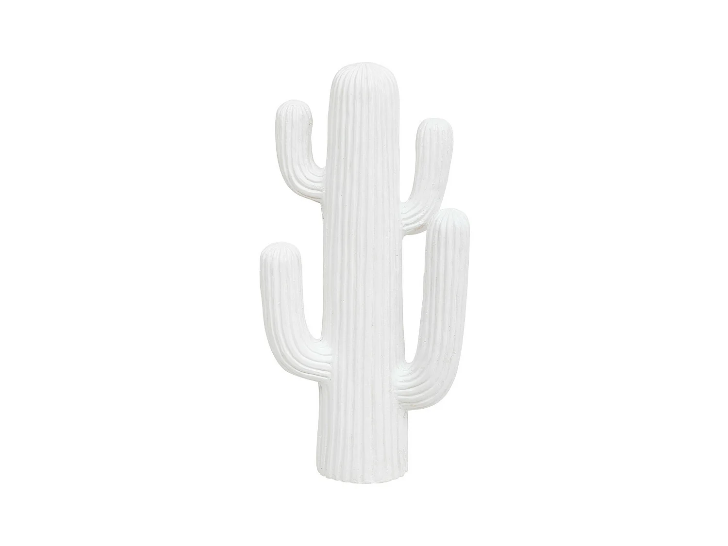 Objet déco Cactus Blanc en magnésie H 57 cm