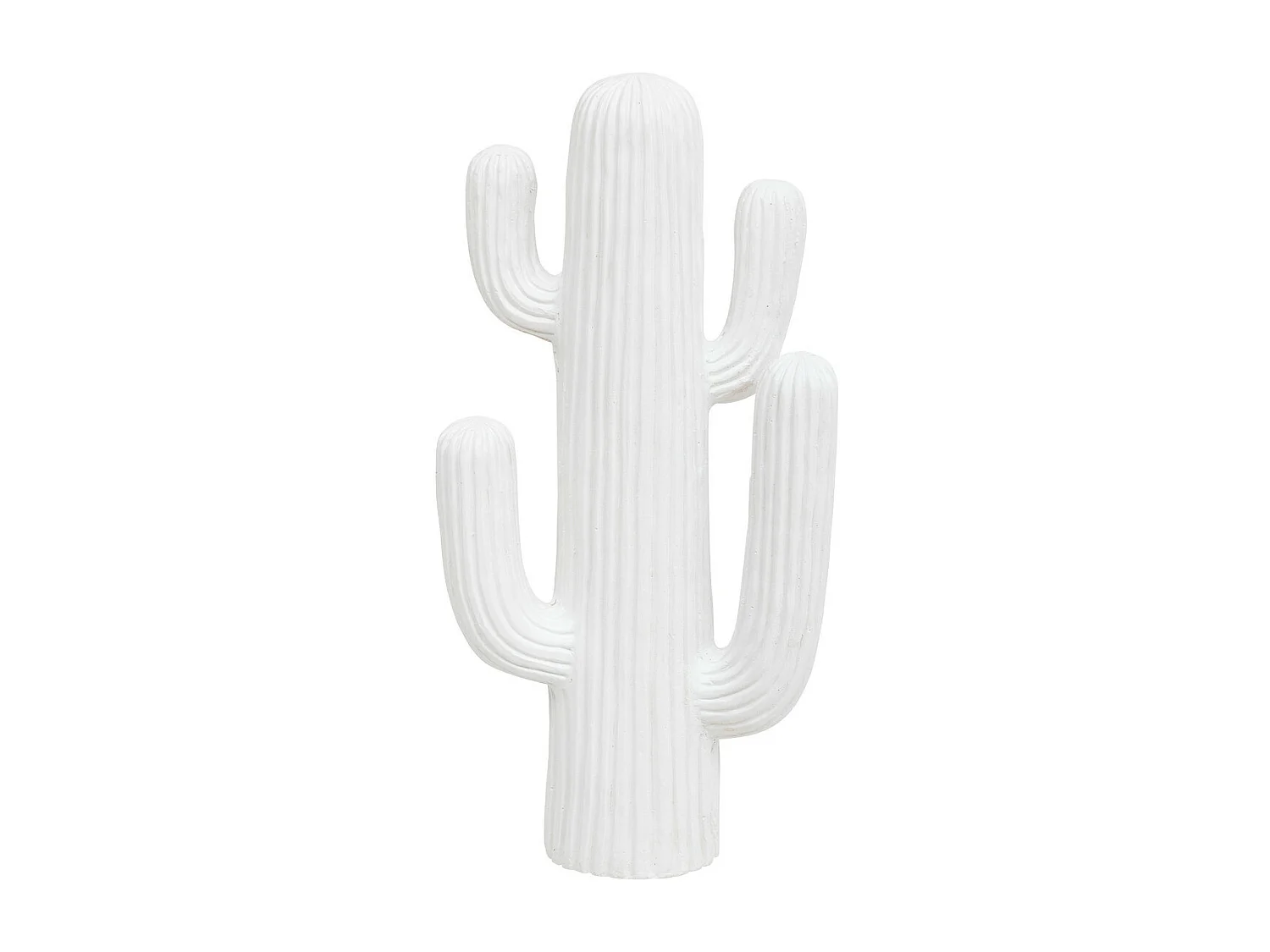 Objet déco Cactus Blanc en magnésie H 57 cm