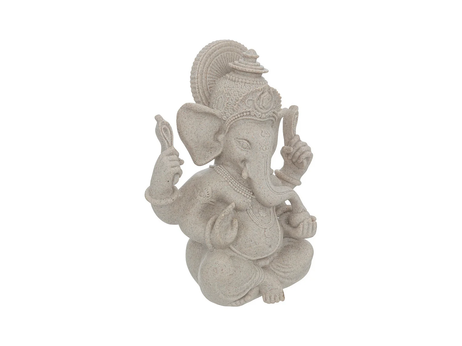 Objet déco Statue Ganesh en résine Beige effet sablé H 25  cm