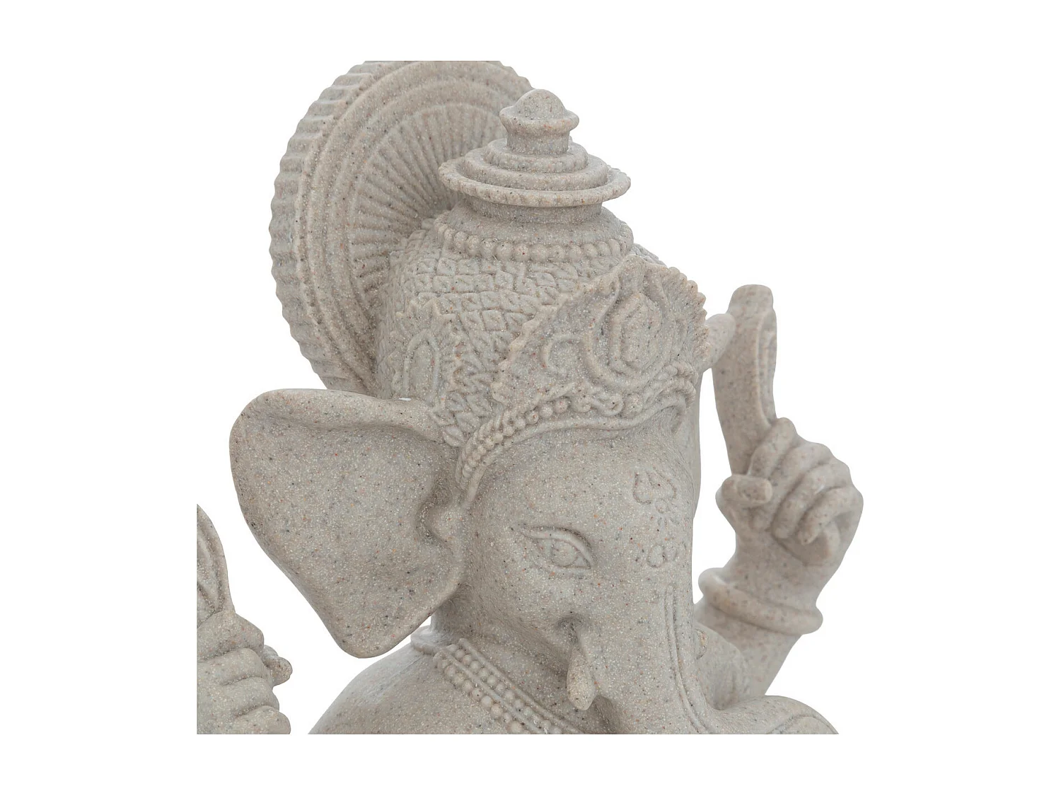 Objet déco Statue Ganesh en résine Beige effet sablé H 25  cm